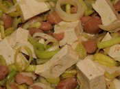 Insalata tofu, porri fagioli