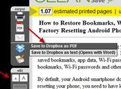 Come salvare pagine Dropbox