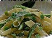 Garganelli agli asparagi, fave crema pecorino