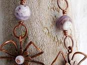 Fiore arruffato: ancora orecchini (viola)