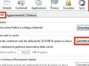 Cancellare contenuto della cache firefox