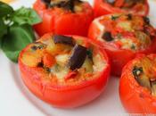 Pomodori ripieno burrata melanzane funghetto