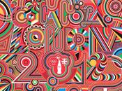 Patterns colori vivacissimi nella grafica studiata olimpiadi 2012 coca-cola