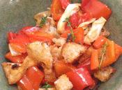 Peperoni forno pane sedano cipollotti