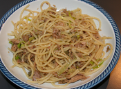 Spaghetti veloci tonno porri