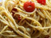 Spaghetti agli scampi, lime granella mandorle