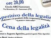 Aperitivo cena della legalità Santomato genitori Nino Agostino martedì novembre.