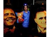 ritratti Barack Obama Mitt Romney realizzati patatine: foto