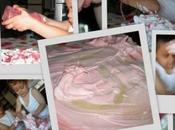 Sperimentando schiuma barba, tempera altro…