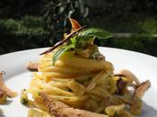 Spaghetti alla Chitarra Carbonara Zucchine Pinoli