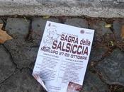 L'immancabile sagra della sarciccia morlupo! centinaia volantini finiti terra compagnia alle foglie