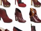 Burgundy shoes selection