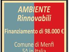 Ambiente, rinnovabili: Ministero concede contributo 98mila euro: Menfi quinto Italia