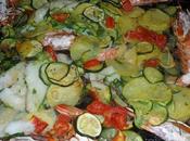 Ricette pesce: gallinella forno verdure gamberoni