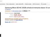 Samsung Micro 32GB classe adattatore disponibile Amazon 19,53 euro