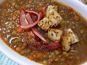 Zuppa Lenticchie Pancetta Speck croccante