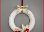 Christmas yarn wreath: ghirlanda fuoriporta