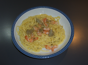 Tagliolini gamberi fondi carciofo