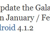 Jelly Bean 4.1.2 Note Galaxy solamente Gennaio/Febbraio