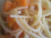 Spaghetti verdurine stufate bottarga