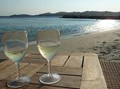 glasses white wine Greece