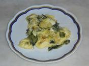 Ravioli magro cicoria mozzarella gratinati forno