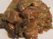Stufato manzo, carciofi champignons