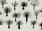 silhouette alberi vettoriali gratuito