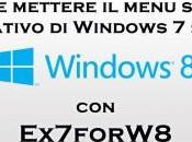 Come mettere menu start nativo Windows Ex7forW8