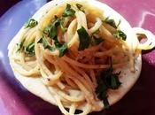 Spaghetti alla Chitarra Neonata Pesce Salsa Ricotta Fave