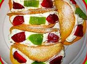 Mini crepes ripiene panna frutta