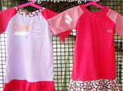 Pink refashion (FREE PATTERN) Raglan Shirts with Skirt Maglie rosa gonna!