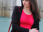 Outfit: Red, black