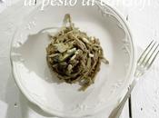 Spaghetti pesto carciofi