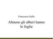 L'ultimo romantico: struggente noir torinese, Francesco Gallo, Almeno alberi hanno foglie