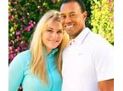 Tiger Woods palpeggia lato Lindsey Vonn