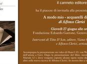 Giugno 2013 Genova modo mio” canneto editore) Alfonso Clerici