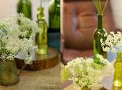 old-glass wedding centerpieces