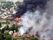 Canada, esplosione treno merci. Almeno dispersi [Con video dell'incendio]