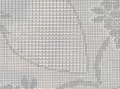 Schemi filet: Copritavolo rotondo fiori