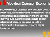 Albo degli Operatori Economici Comune Milano: nuovo professionisti incarichi progettazione