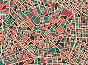 Illustration Abstract City Maps Jazzberry Blue