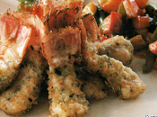 Scampi gratinati dadolata Verdure