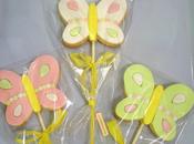Biscotti lecca-lecca decorati farfalle