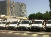 Cose strane Tiburtino. l'area sosta attrezzata trasforma deposito cielo aperto mezzi giusto sotto sviluppo immobiliare lusso