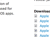 Apple rilasciato aggiornamento sviluppatori