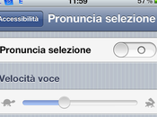 Come leggere testo funzione Pronuncia selezione iPhone iPad