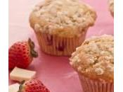 Ricette dolci: muffin cioccolato bianco fragole