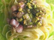 Fettuccine alle zucchine,pancetta pesto pistacchi parere