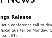 ottobre Apple presenterà risultati finanziari 2013